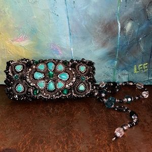 Mary Frances Beaded Shoulder Bag